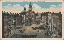 State Street, Old State House, Revolutionary War, Boston Postcard