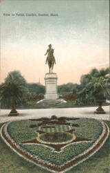 View in Public Garden, Boston, Mass. Postcard