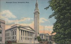 Municipal Group, Springfield, Mass. Postcard