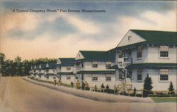 A Typical Company Street, Fort Devens Postcard