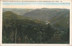 Beautiful Deerfield Valley and Distant Mountains, Mohawk Trail Postcard