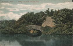 Bridge and Rock, Franklin Park Postcard