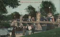 Bridge in Public Garden, Boston, MA Postcard