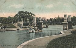 Bridge in Public Garden Postcard