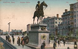 Hooker Statue, Equestrian Monument Postcard