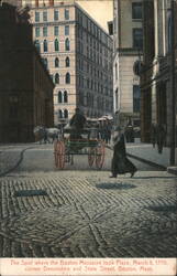 Boston Massacre Site, Devonshire & State Street, 1770 Postcard