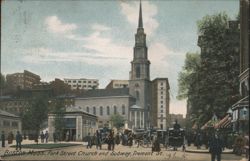 Park Street Church and Subway, Tremont St. Postcard