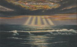 A Sudden Mood of a Sunset Sea, Revere Beach Postcard