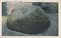 Plymouth Rock with 1620 Inscription Postcard