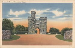 Bancroft Tower, Worcester, Mass. Postcard