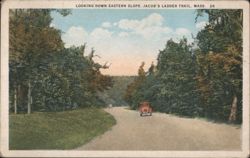 Looking Down Eastern Slope, Jacob's Ladder Trail, Mass. Postcard