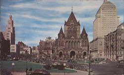 Copley Square Skyline with New England Mutual & John Hancock Bldgs Postcard