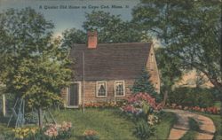 A Quaint Old Home on Cape Cod Postcard