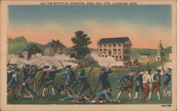 Battle of Lexington, April 19, 1775 Postcard