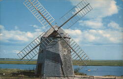 Old Windmill at Bass River, Cape Cod Postcard