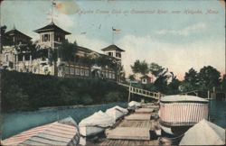 Holyoke Canoe Club on Connecticut River, Holyoke, Mass. Postcard