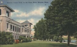 Holyoke Canoe Club on the Connecticut River, Holyoke, MA Postcard
