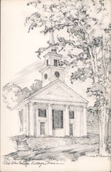 Meeting House, Old Sturbridge Village, 1832 Sketch Postcard