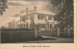Home of Ralph Waldo Emerson Postcard