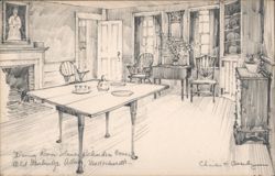 Dining Room - Solomon Richardson House, Old Sturbridge Village Postcard
