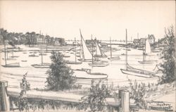 Wychmere Harbor Sailboats, Harwichport Postcard