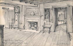 West Parlor, Stephen Fitch House, Old Sturbridge Village Postcard