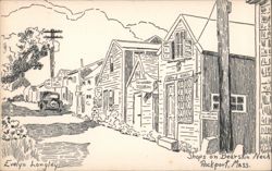 Shops on Bearskin Neck Postcard