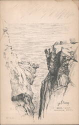 Rafes Chasm, Magnolia, MA Sketch by Jas F. Murray Postcard