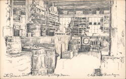 Miner Grant's General Store Interior, Old Sturbridge Village Postcard