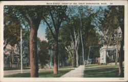 Main Street, Front of Inn - Great Barrington, MA Postcard