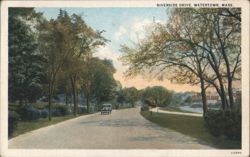 Riverside Drive, Watertown, MA Postcard