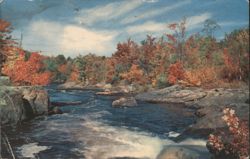 Autumn Foliage, Connecticut River, Pioneer Valley, MA Postcard