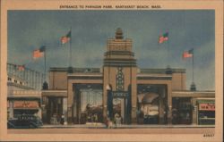 Paragon Park Entrance, Nantasket Beach, MA Postcard