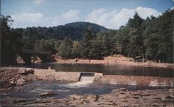 World's End State Park - Swimming & Bridge Postcard