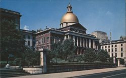 Massachusetts State Capitol Building, Guilded Dome Postcard