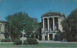 Museum of Fine Arts, Equestrian Statue, Boston Postcard