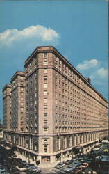 Statler Hilton Hotel, Park Square, Boston Postcard