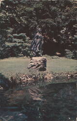 The Pilgrim Maiden Statue, Plymouth, MA Postcard