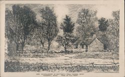 Schoolhouse of Whittier's Poem, 'School Days' Postcard