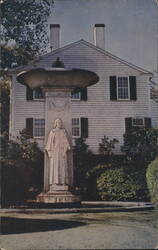 Statue of the Pilgrim Mother & Fountain, Mayflower Memorial Postcard