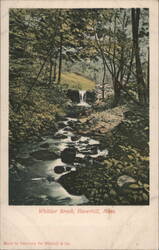 Whittier Brook Waterfall, Haverhill, MA Postcard