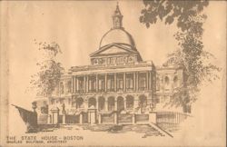The State House - Boston, Charles Bulfinch, Architect Postcard