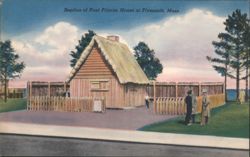 Replica of First Pilgrim House, Plymouth, MA Postcard