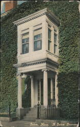 Salem Doorway with Bay Window, Ivy Covered Building Postcard