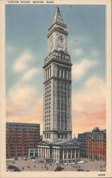 Custom House Tower, Boston, MA Postcard