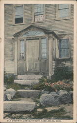 Old Doorway, Lookout Court, Marblehead, MA Postcard