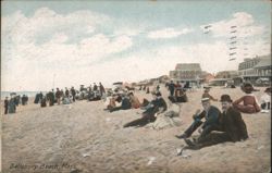 Salisbury Beach, People on Sand Postcard
