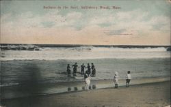Bathers in the Surf, Salisbury Beach Postcard