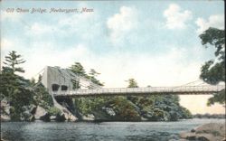 Old Chain Bridge, Newburyport Postcard