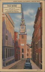 Christ Church (Old North), Paul Revere Lanterns Postcard